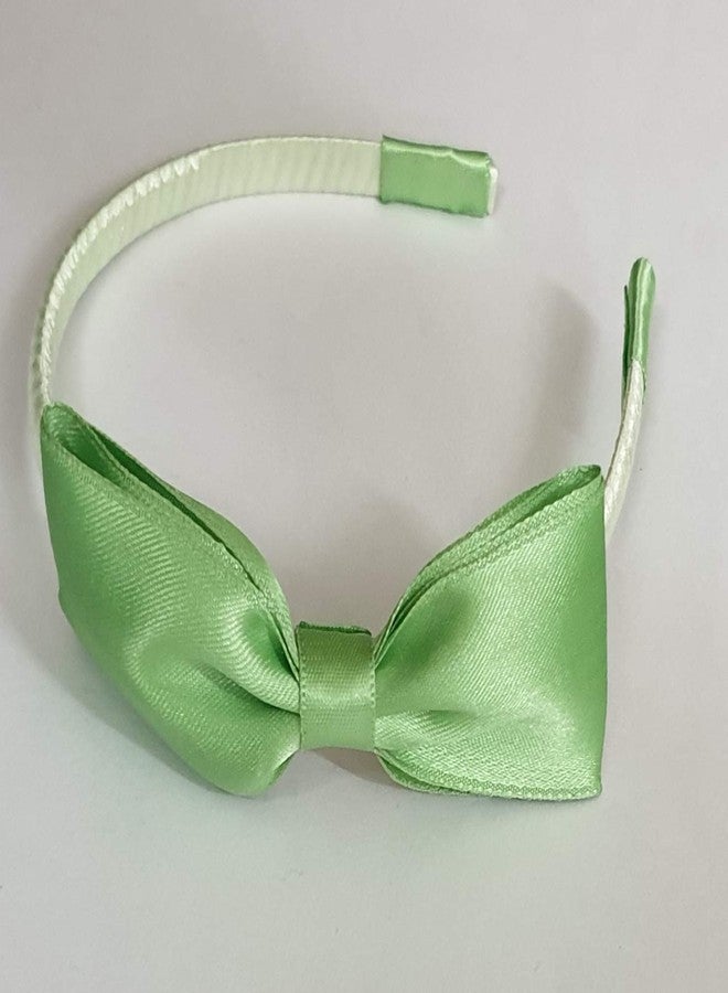 Belleza Crafting with Creativity Simple Bow Hairband SBH (Green Shd1) - Image 4
